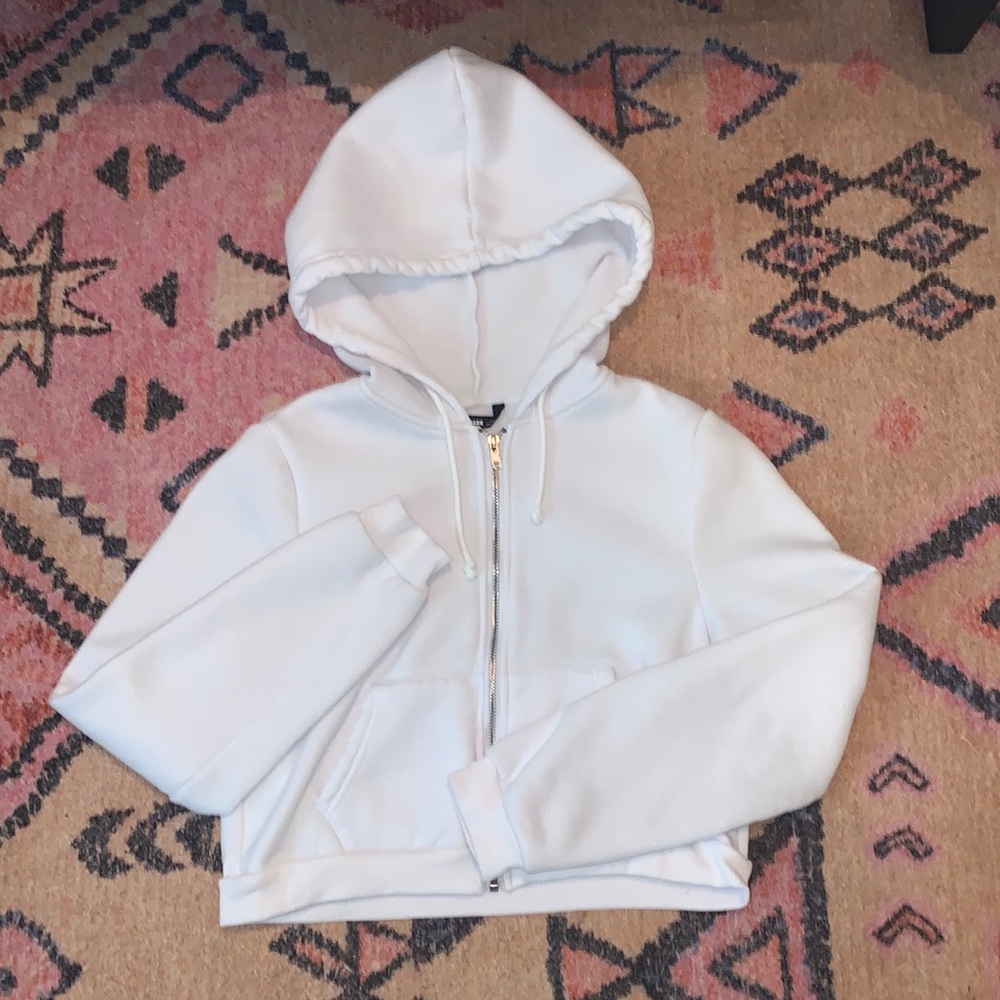 Cropped zip up jacket